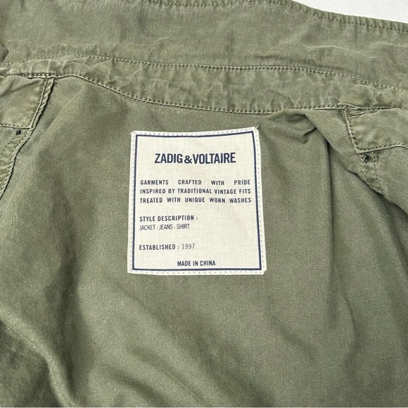 Zaria and Voldaire Women’s Green “Kid Cotton Lave” Jacket - Picture 5 of 15